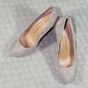 Chinese Laundry Taupe Suede Heels - LIKE NEW